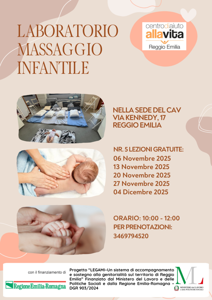Locandina Laboratorio Massaggio Infantile NOV-DIC 2025